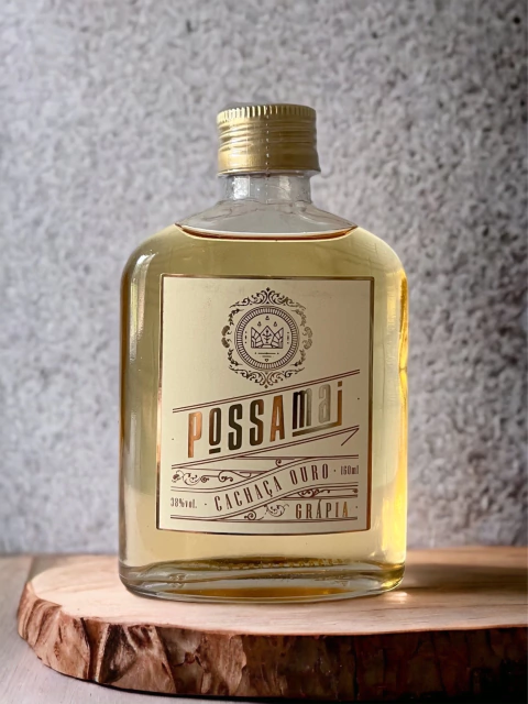 Possamai Cachaça Ouro Grápia 160 ml - 38% vol