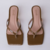 Tamanco Kitten Heel Marrom com Salto Dourado - comprar online