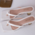 Tamanco Kitten Heel Off White com Salto Dourado - comprar online