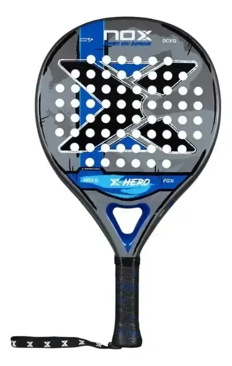 Paleta Padel Nox X - Hero 2026 Fibra Vidrio 3k Hr3 Eva Redonda Azul