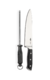 Juego de cuchillo y chaira Infinity Brinox con mango negro y remaches visibles.