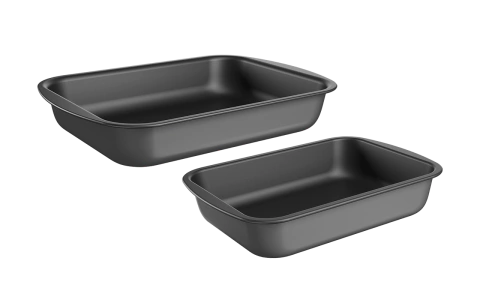 Set de 2 asaderas Brinox Bakeware color gris