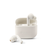Auriculares Motorola Moto Buds 065 en color blanco con estuche de carga.