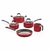 Batería De Cocina Brinox 5 Piezas Rojo Linea Saffron