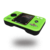 Videojuego portátil Pocket Player Pro Galaga de My Arcade en color verde con pantalla y controles visibles.