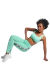 Legging Debora Fitness Feminina Verde Brezee Elástico Vazado Lateral na internet