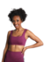 Top Debora Fitness Feminino Vinho Brezee com Decote Reto