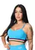 Conjunto Feminino Yara Azul Fitness Short + Top de Poliamida - comprar online