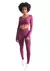 Conjunto Feminino Sarah Vinho Fitness Legging + Top de Poliamida