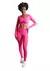 Conjunto Feminino Sarah Pink Fitness Legging + Top de Poliamida