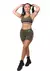 Conjunto Feminino Vivi Verde Militar Fitness Short + Top de Poliamida