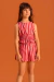 Conjunto Blusa com Shorts Tecido Listrado