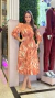 Vestido Midi com laço fixo floral - Keidy ju