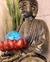 Fuente de Agua con Buda y Esfera de Vidrio Luz Multicolor - 40 cm en internet