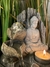 Fuente de Agua Buda Feng Shui con esfera de vidrio - 26 cm - Exclusiva con vela y luz led. - Alma Regalos