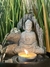 Fuente de Agua Buda Feng Shui con esfera de vidrio - 26 cm - Exclusiva con vela y luz led. - Alma Regalos