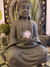 Exclusiva figura de Buda con fuente de agua - Apta interior y exterior - Esfera gigante de vidrio