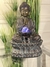 Fuente de agua Buda con esfera de vidrio 40 cm
