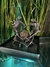 Fuente de Agua Enamorados con Esfera de Vidrio 16 cm