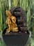 Fuente de agua Buda Feng Shui - Dorado - 18 cm