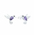 Aros Pasantes Plata 925 - Colibri con Cristal APC031