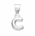 Dijes Iniciales Lisa de Plata 925 - " C " 14 mm DL089