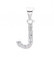 Dijes Iniciales de Plata 925 – "J" 20mm DC034