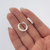 Aros Plata Laminada – Argolla Micro Cristal 12mm ALP043