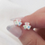 Aros abridores esmaltados de Plata Trebol 3 Hojas de corazones ABE148