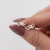 Aros Abridores con Cubic Doble Corazon ABC081