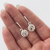 Argollas de 14mm con dije cubic engarzado ARG012