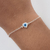 Pulsera Laminada en Plata 1000 – Ojo Turco Corazon PAB008