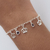 Pulsera Laminada en Plata 1000 – Corona y Cristales PAB011