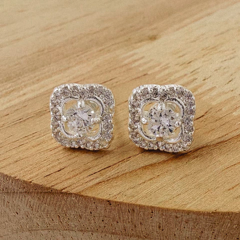 Aros Pasantes de Plata Laminada – Trebol con Micro Crista ALP009