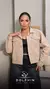 JAQUETA BEGE PREMIUM COM STRASS - loja online