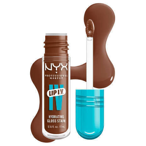 NYX Make Up Lip I.V Hydrating Lip Gloss Stain Cor Cocoa Quench - comprar online