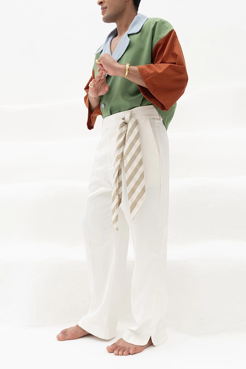 Calça Jazz Alfaiataria Off White