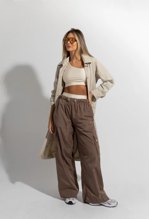 Calça cargo avelã
