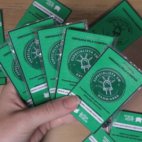 Combo DIY Badge Especialista em Gambiarra - 5 Unidades