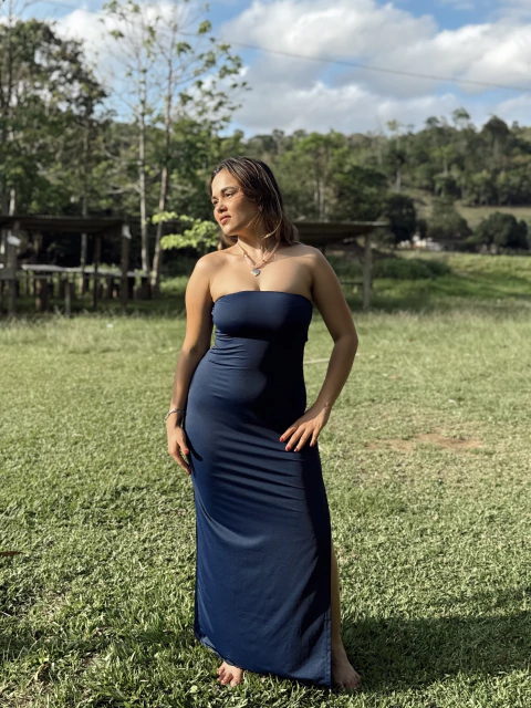 Vestido Basic Kamala Azul Royal - comprar online
