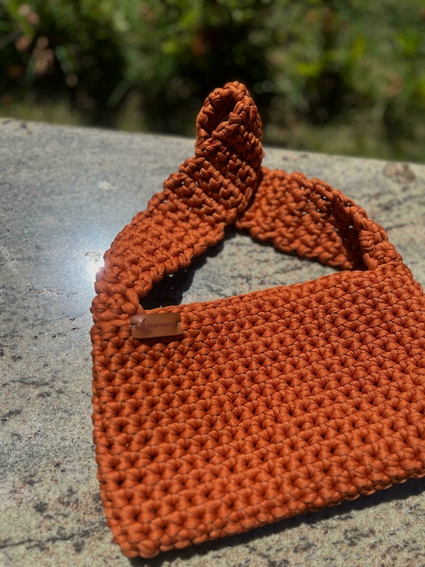 Bolsa Baguete Crochê Mostarda - comprar online