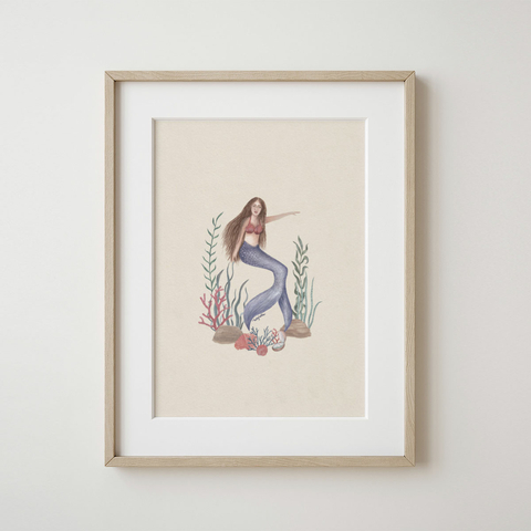 Cuadro Sirena Azul