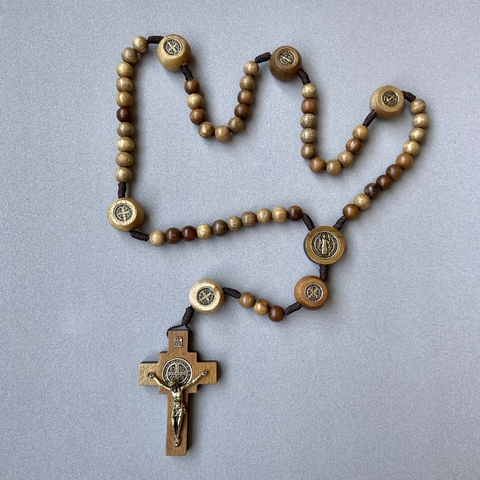 Terço São Bento Madeira Imbuia