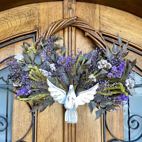 Guirlanda Cipó Folhas Lavanda Divino Patina - comprar online