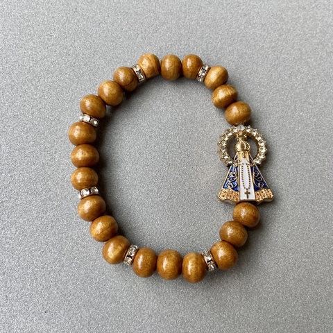 Pulseira Nossa Senhora Aparecida em Madeira