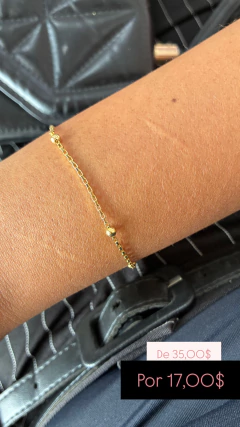 Pulseira bolinha, banhada a ouro na internet