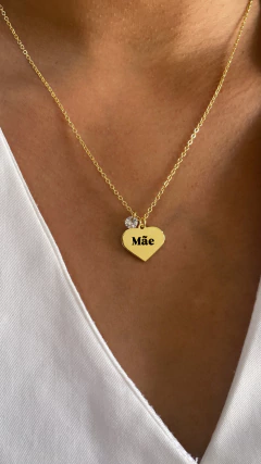 Colar Coração nome, banhado a ouro - comprar online