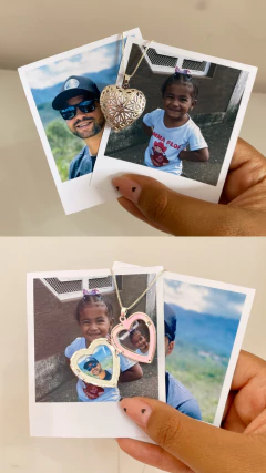 Imagem do Relicário coração G, Banhada a prata