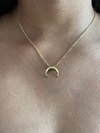 Colar Lua investida, banhando a ouro