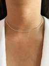 Choker mini bolinhas, banhada a Prata